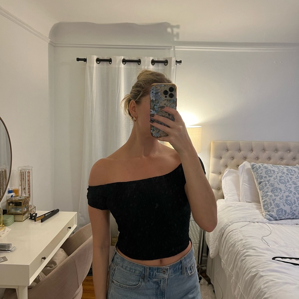 Black Off-Shoulder Top